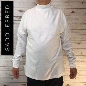 Saddlebred Flex Carbon Stretch Mock-Neck White Top